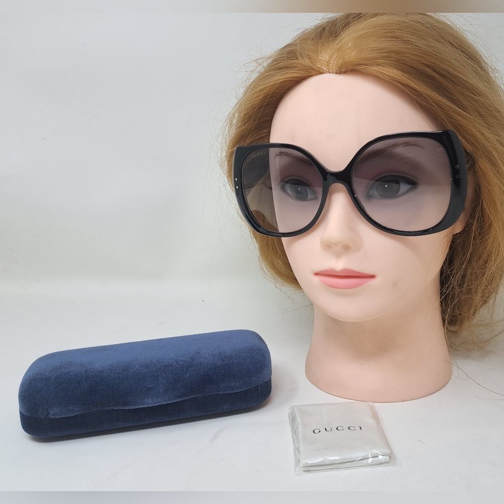 Gucci Nero Sunglasses Oversized Square Frame Black Gray GG0472SA 001 56-17-145